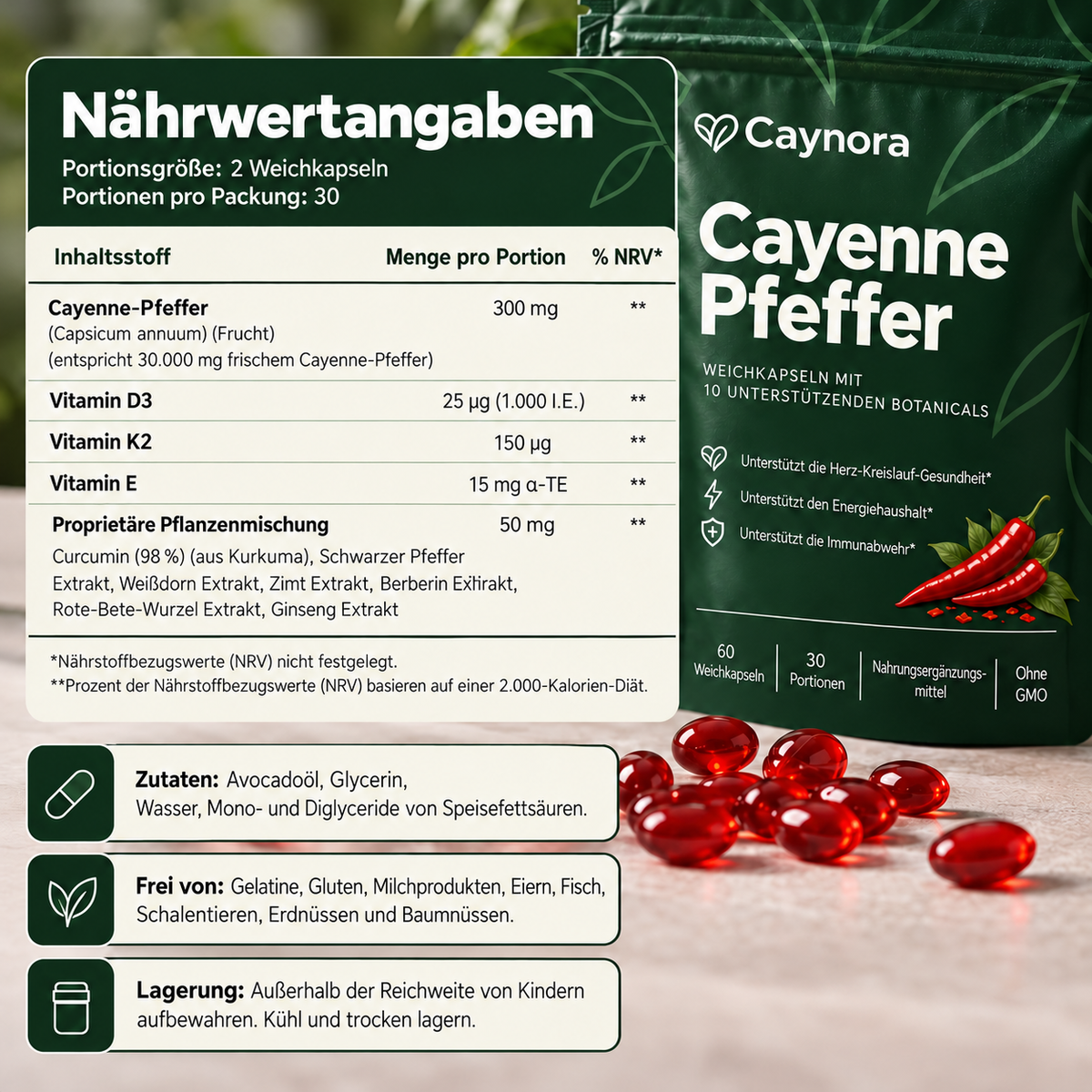 Caynora Cayenne Kapseln